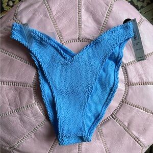 Victoria's Secret Blue Crinkle Brazilian Bikini Bottom